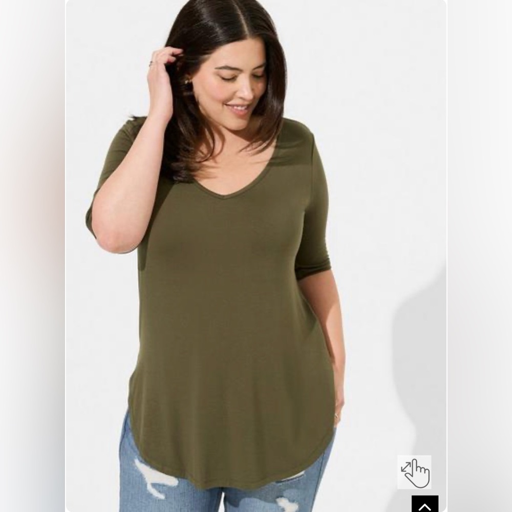 NWT Torrid olive tee,5X